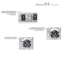 SIMON 54 Ściemniacz do LED naciskowo-obrotowy do ramki srebrny mat DS9L.01/43